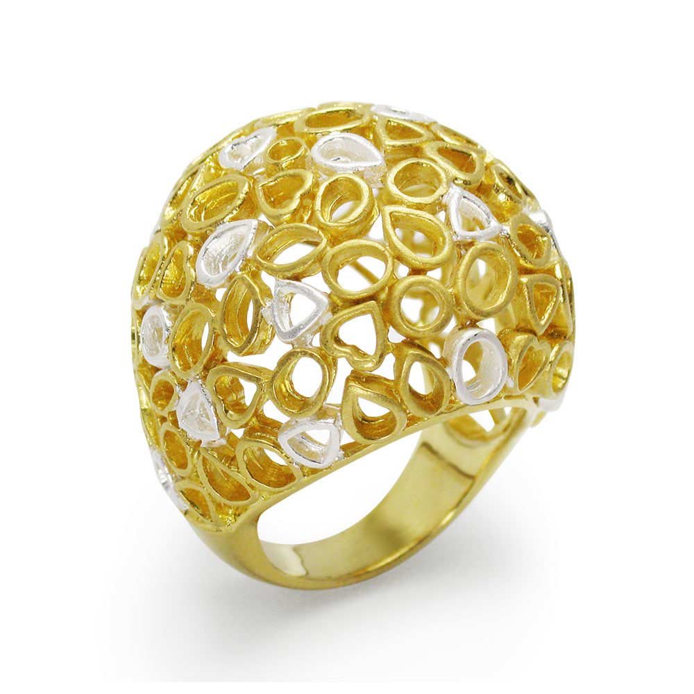 Sterling Silver Filigree Puff Ring
