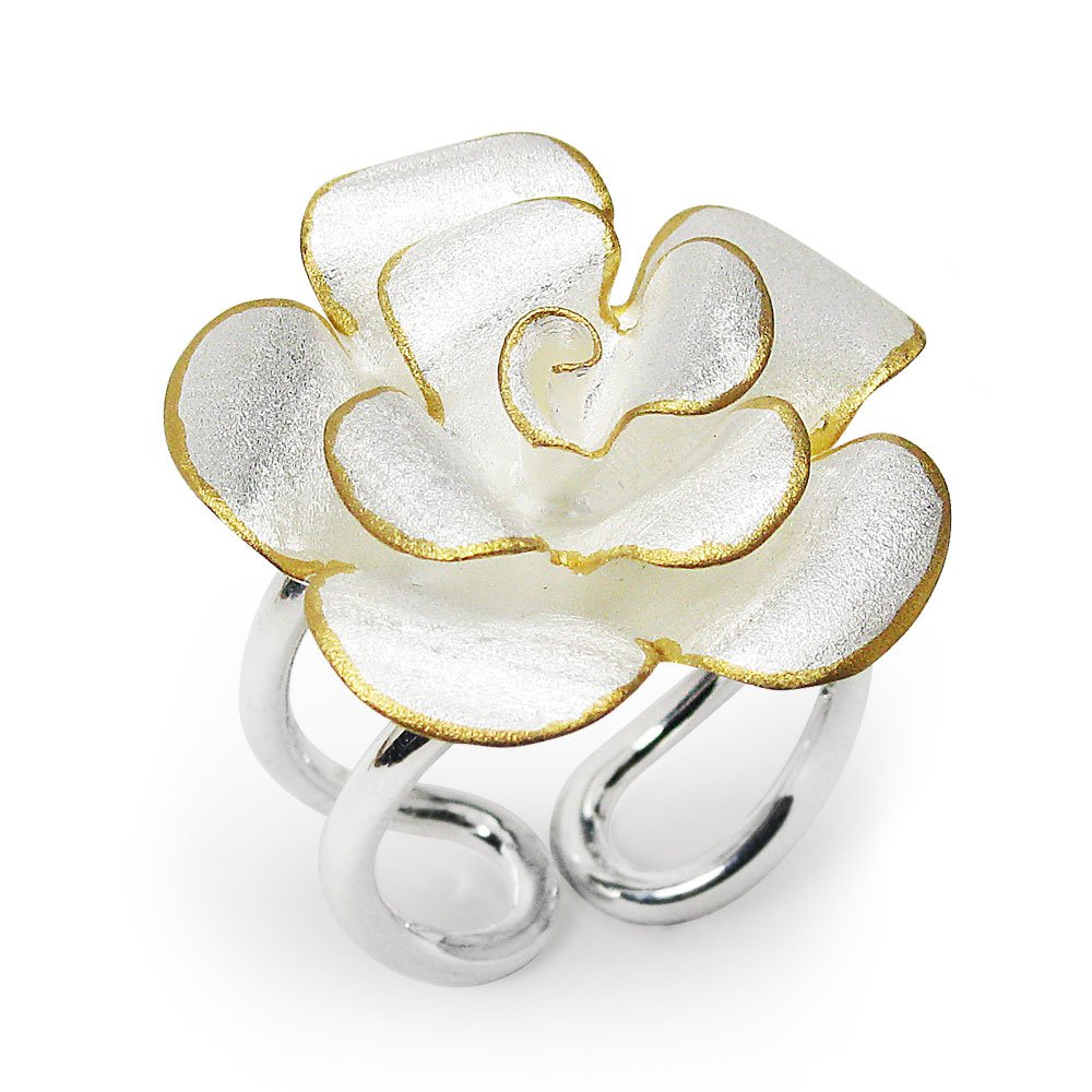 Garden Delight Flower Blossom Ring in Sterling Silver