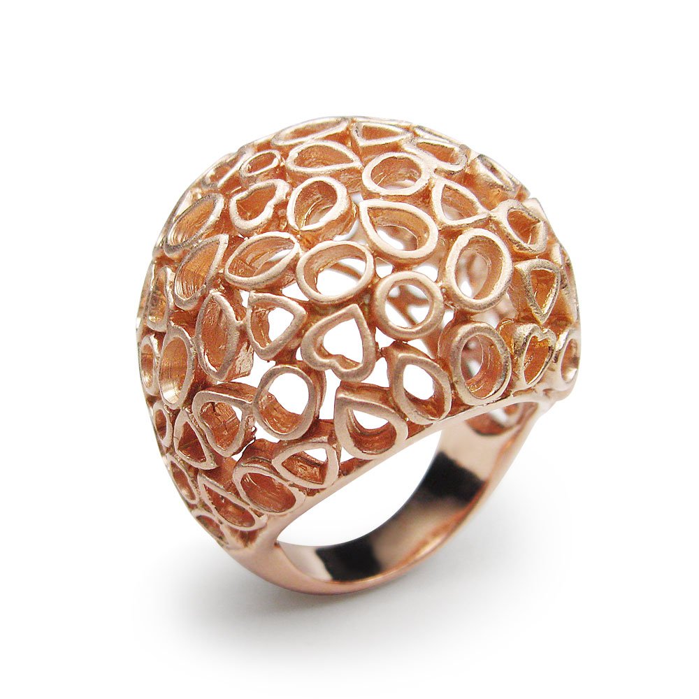 Sterling Silver Filigree Puff Ring