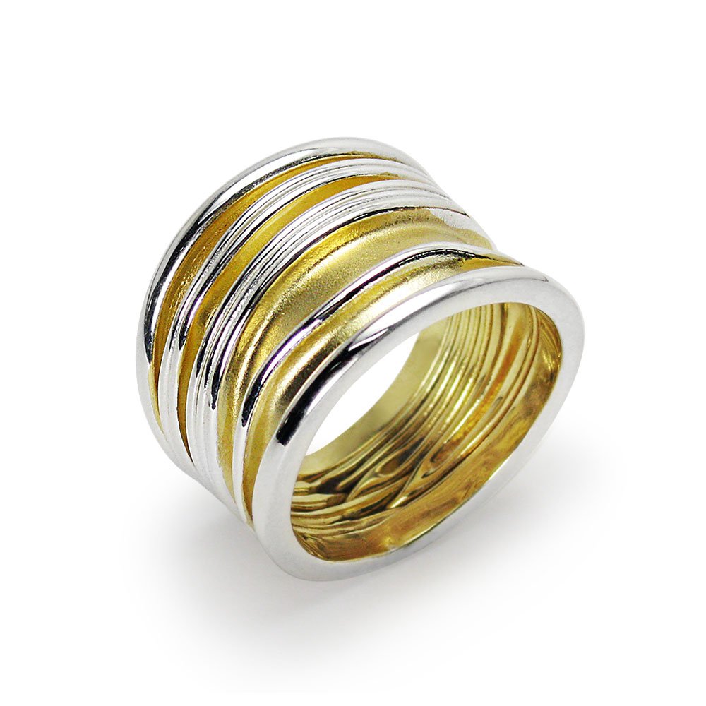 Golden Teak Collection  Sterling Silver Ring