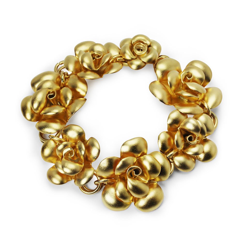 Sterling Silver Flower Wreath Bracelet