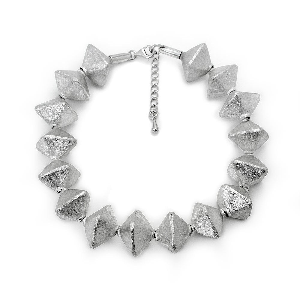 Premier Sterling Silver Dimensional Geometric Bracelet