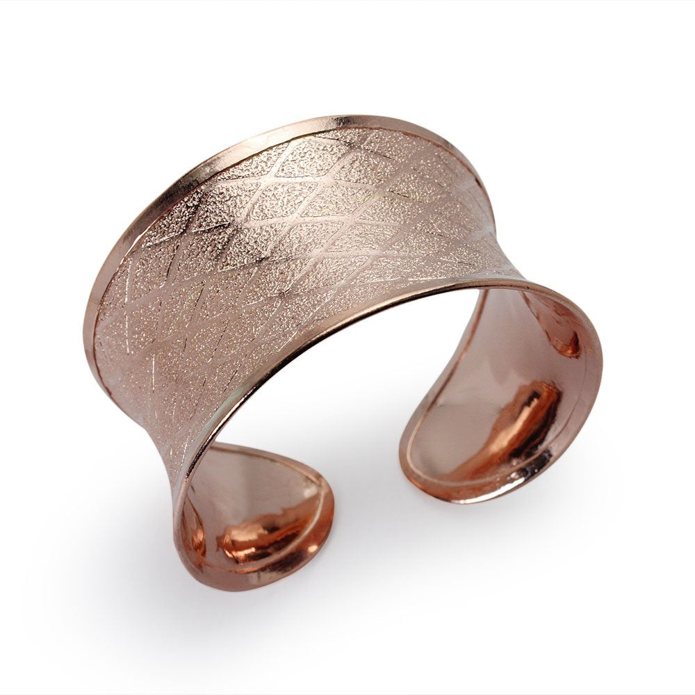 Dream World Antique Gold Plated Sterling Silver Cuff Bracelet