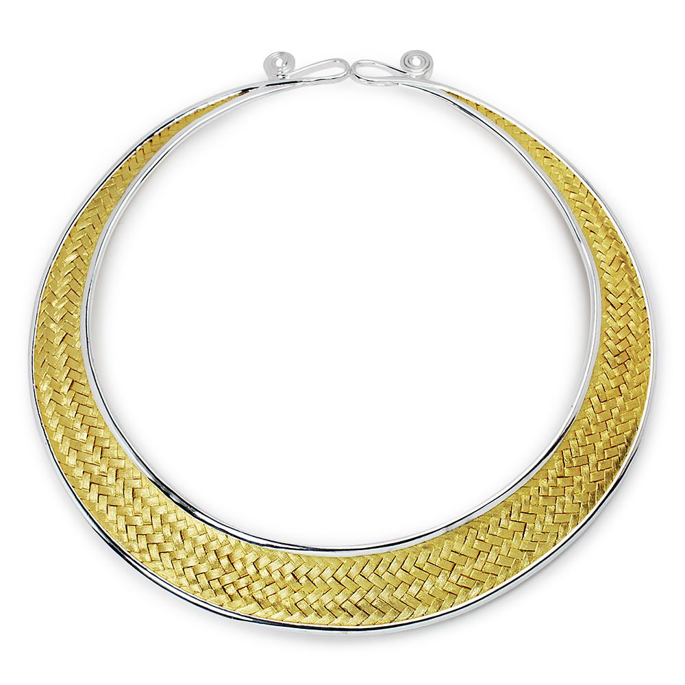 Glamour Forevermore Basket Weave Statement Necklace