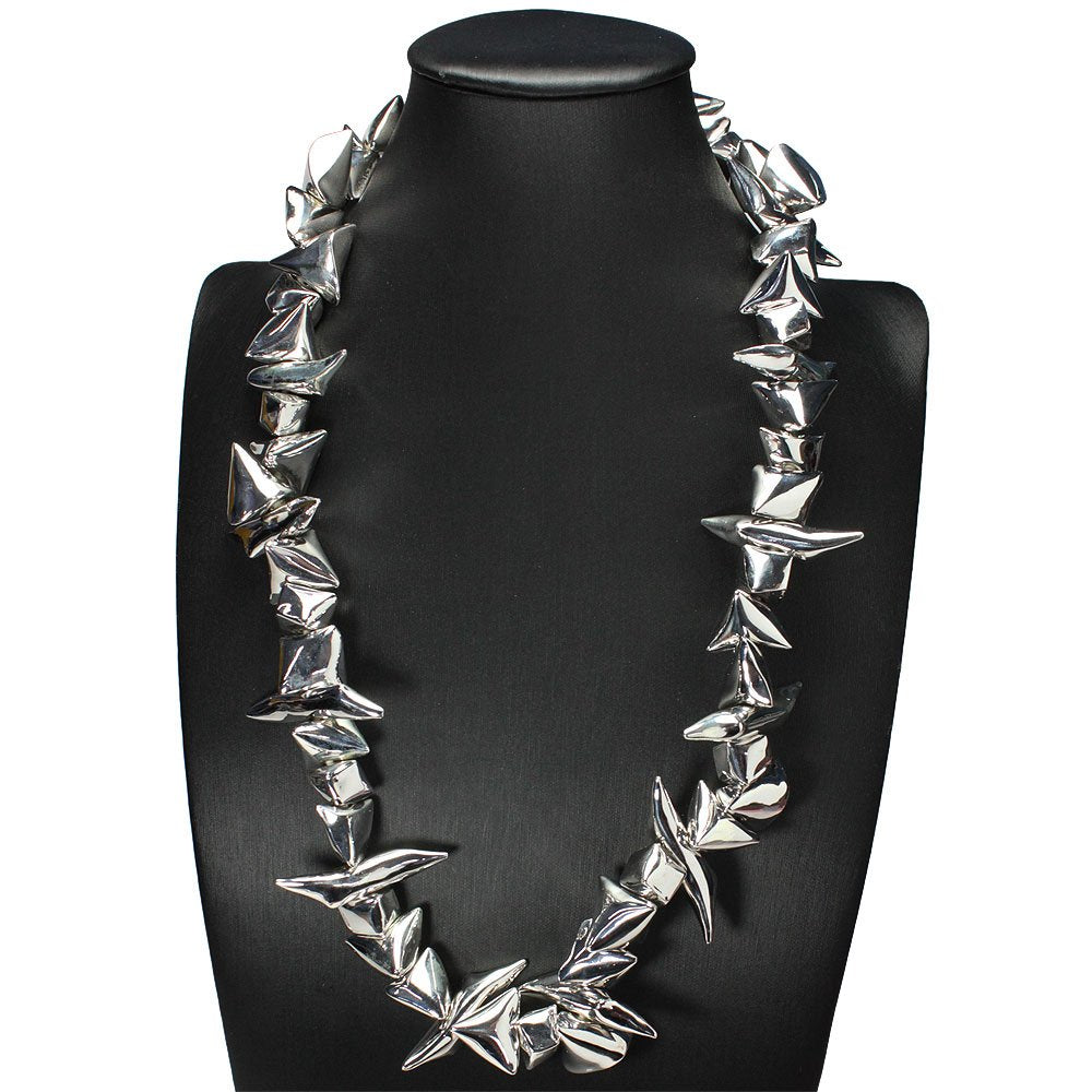 Exotic Romance of Style Statement Necklace in Silver
