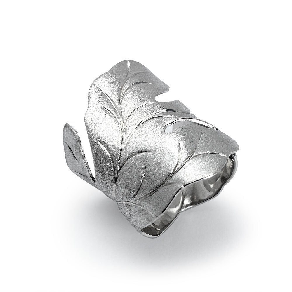 Nature's Declaration Leaf Wrap Ring in Sterling Silver