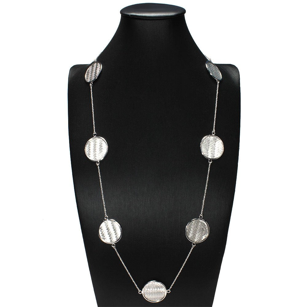 True Cravings Collection Multi Charm Sterling Silver Circle Necklace