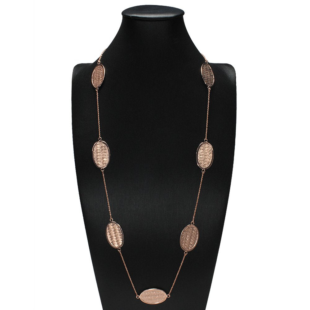 True Cravings Collection Multi Charm Sterling Silver Oval Necklace