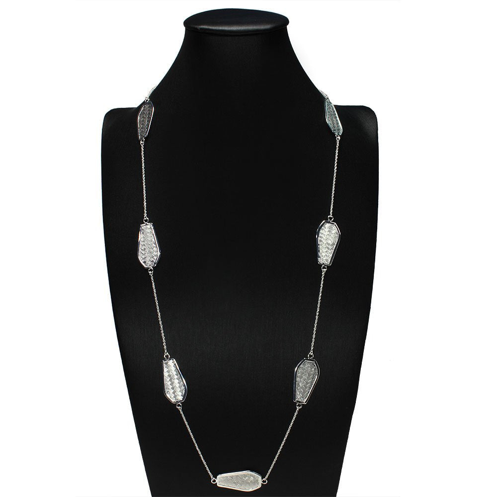 True Cravings Collection Multi Charm Sterling Silver Geometric Necklace