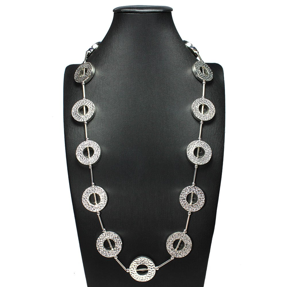 Charmed Beauty Circle Charm Sterling Silver Necklace