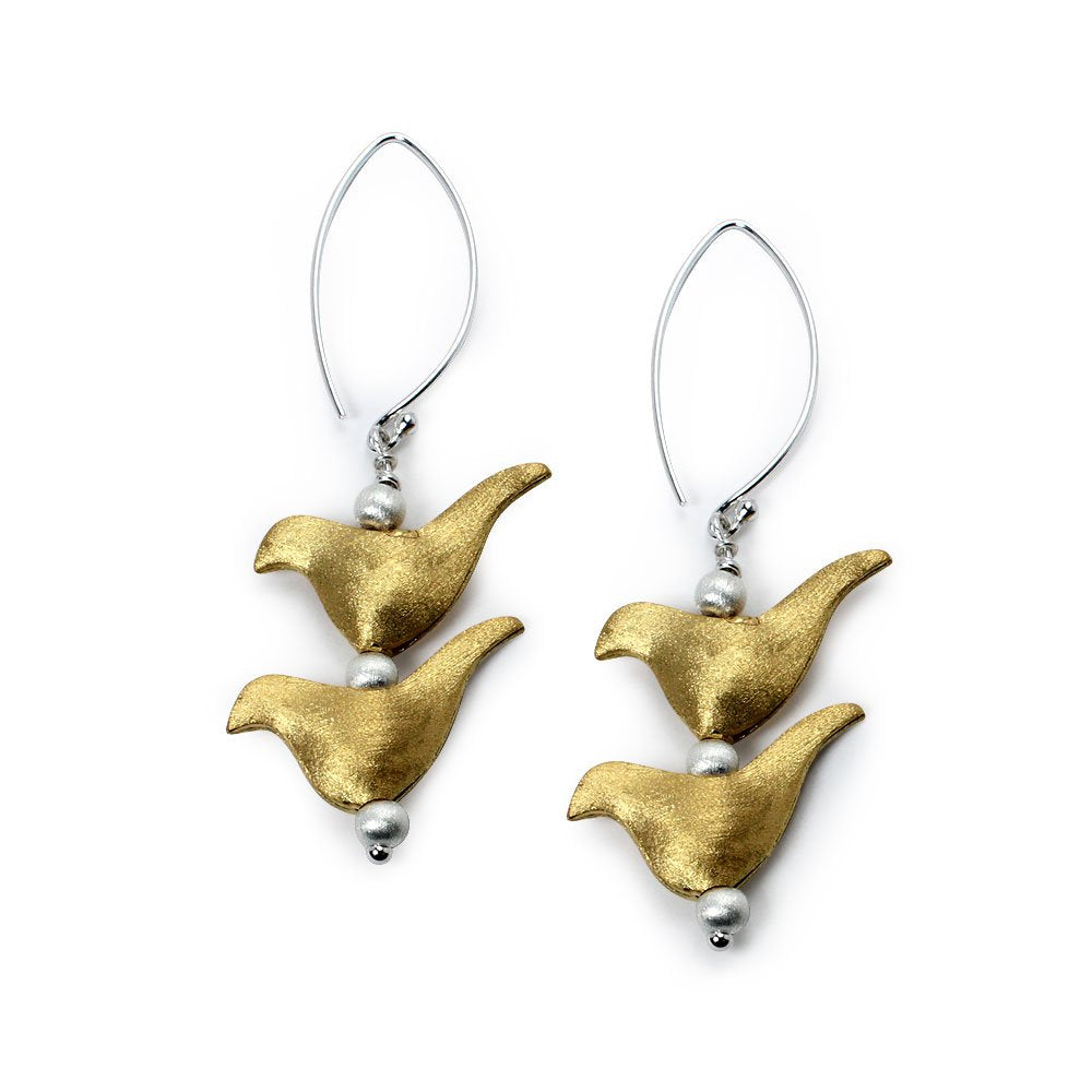 Enchanting Bird Silhouette Dangle Earrings