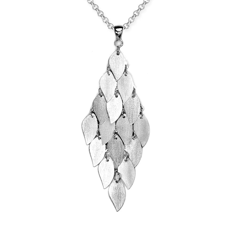 Majestic Glamour Sterling Silver Marquis Cascade Pendant