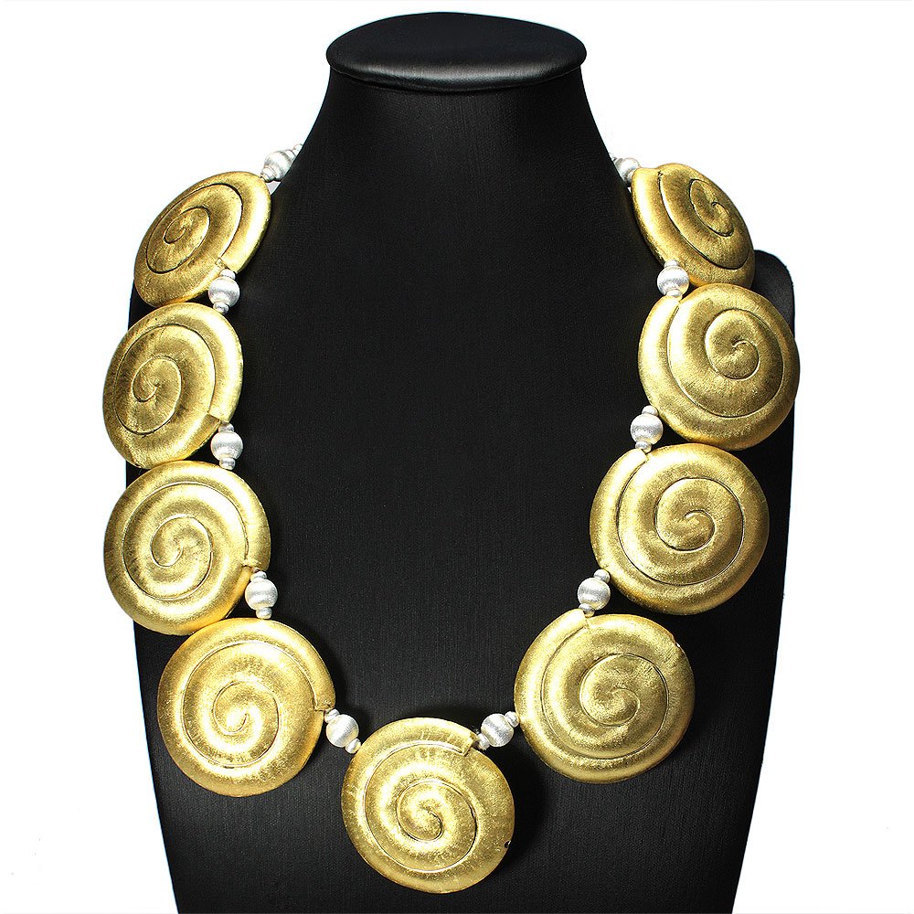 Sea Shells Illusions Sterling Silver Statement Necklace