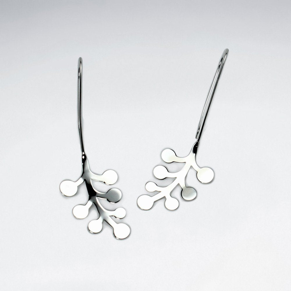 Sterling Silver Flower Hook Earrings