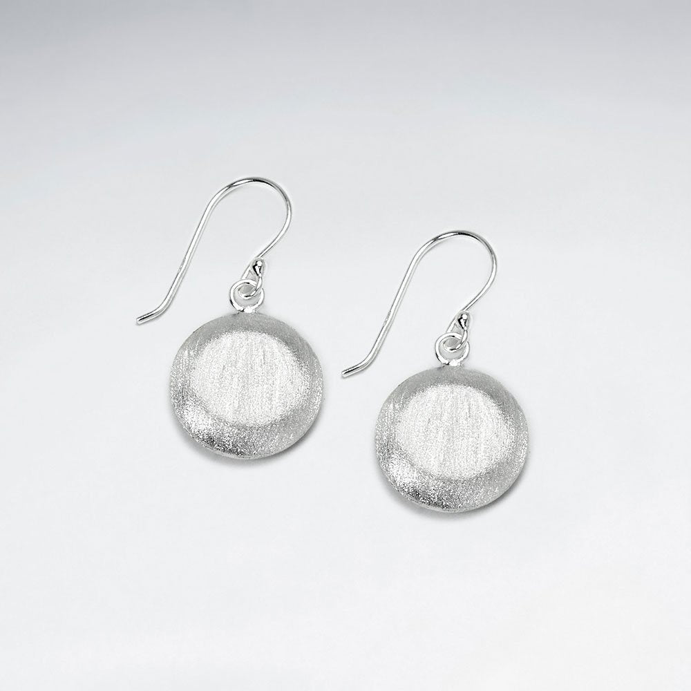 Sterling Silver Circle Drop Dangle Earrings