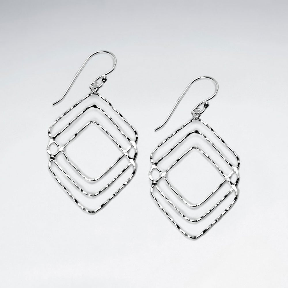Overlapping Marquise Cutout Dangle Earrings