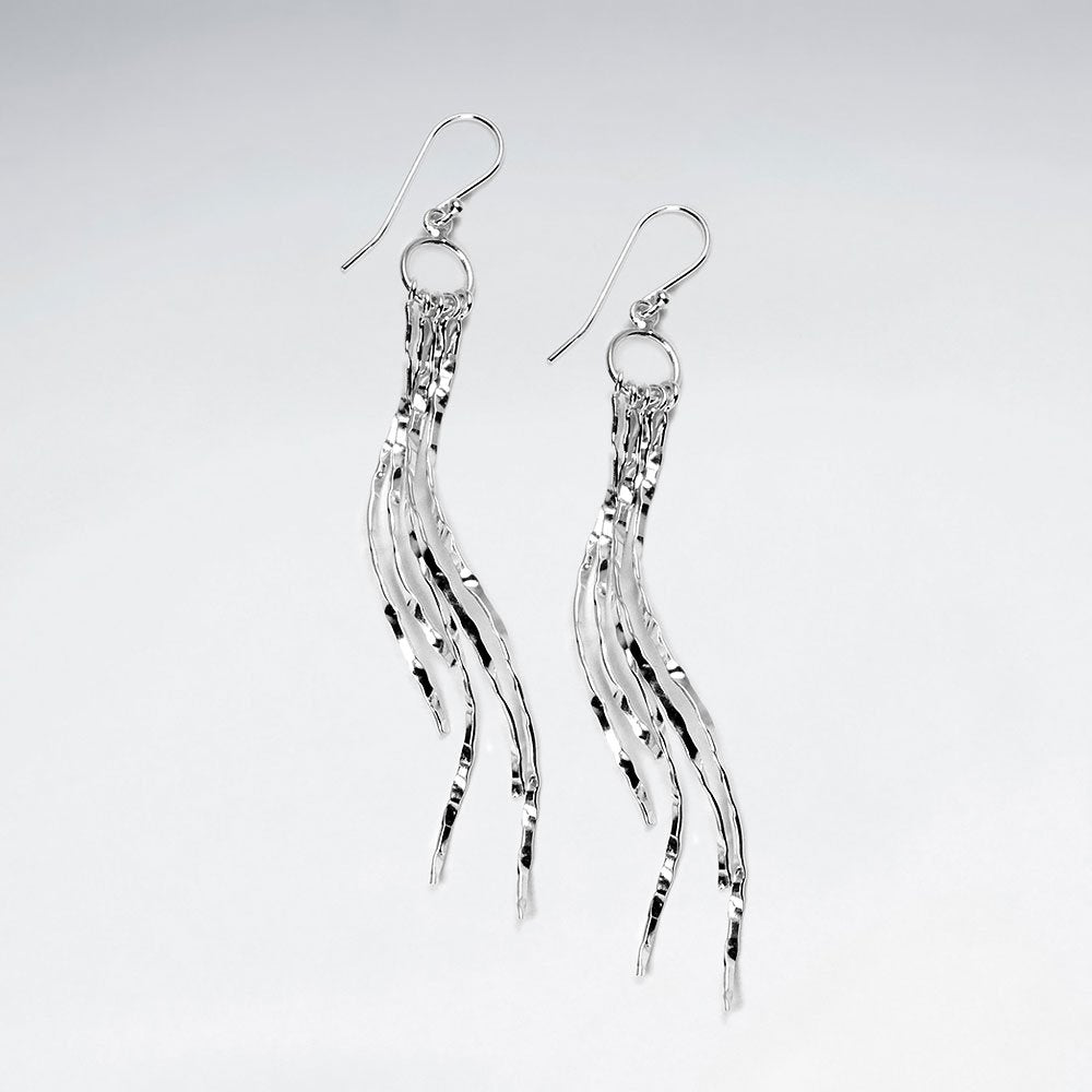 Couture Statement Dangle Earrings in Sterling Silver