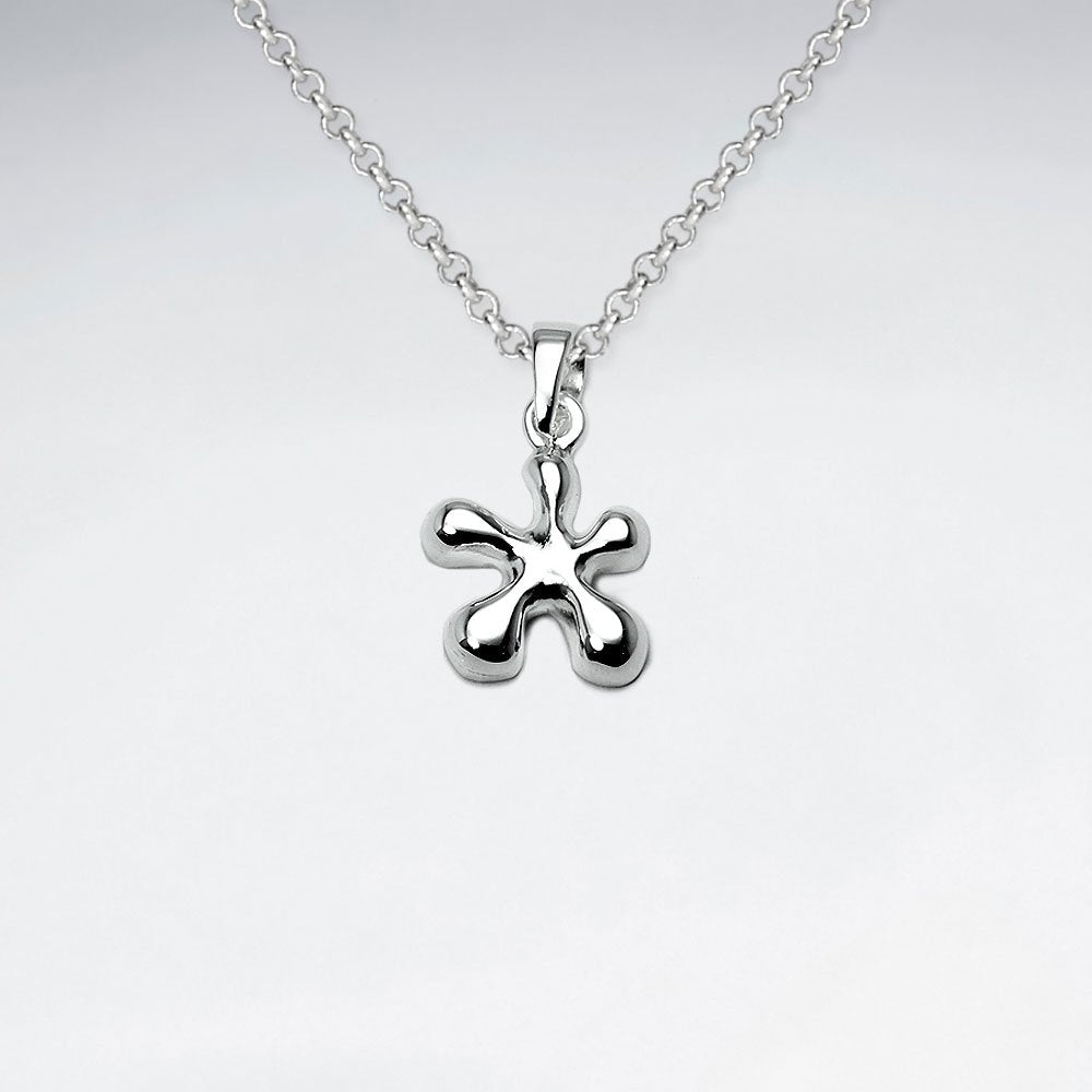 Spunky Sterling Silver Splat Silhouette Pendant