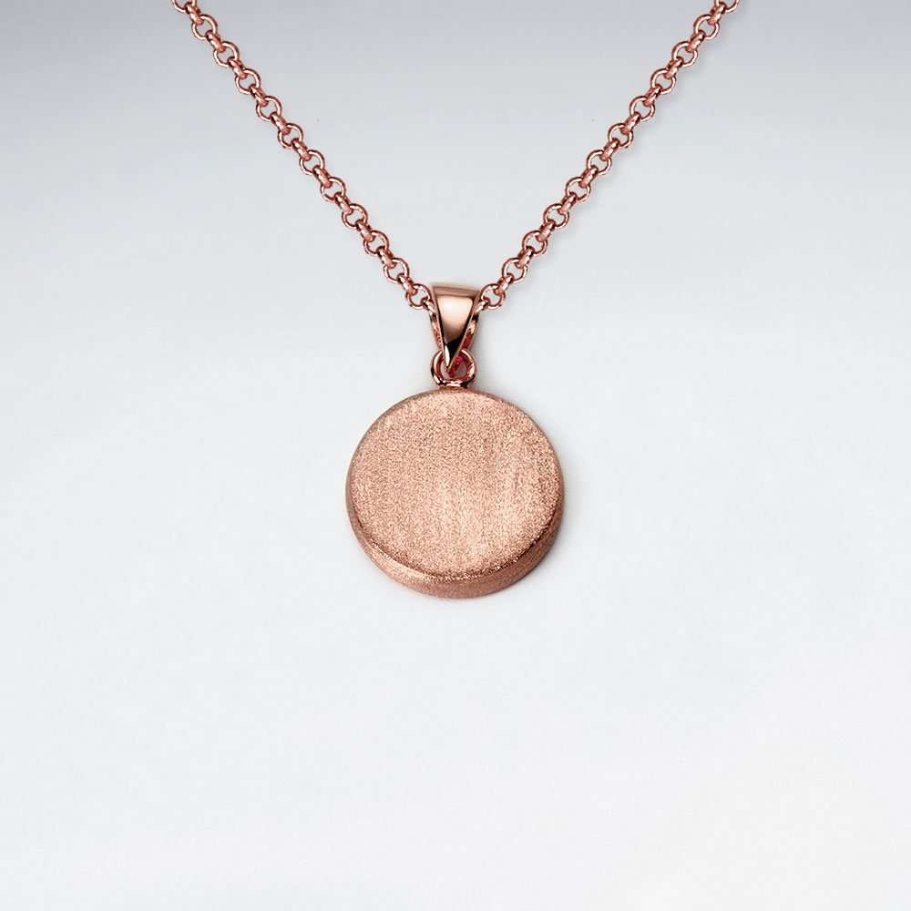 Flat Top Sterling Silver Button Pendant