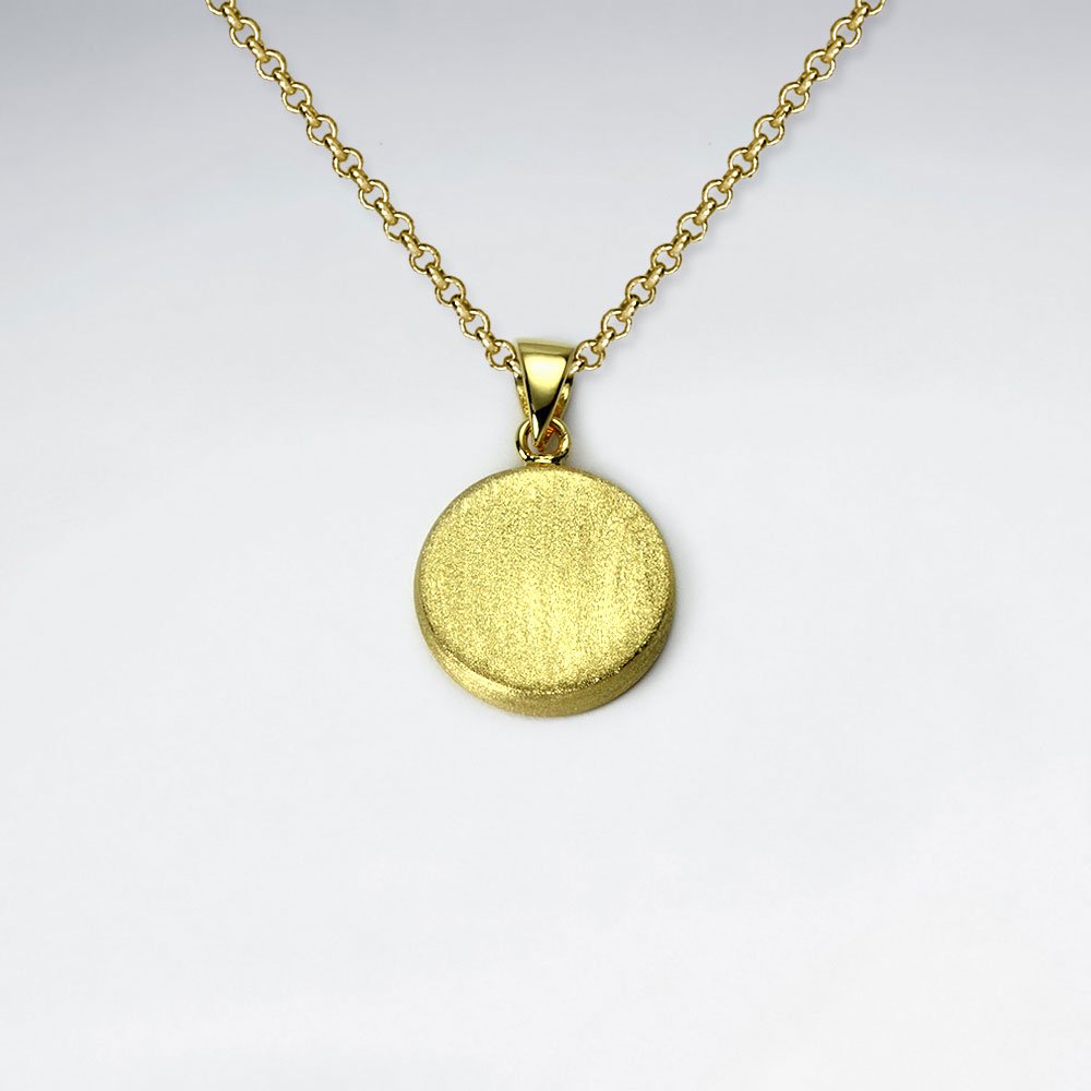 Flat Top Sterling Silver Button Pendant