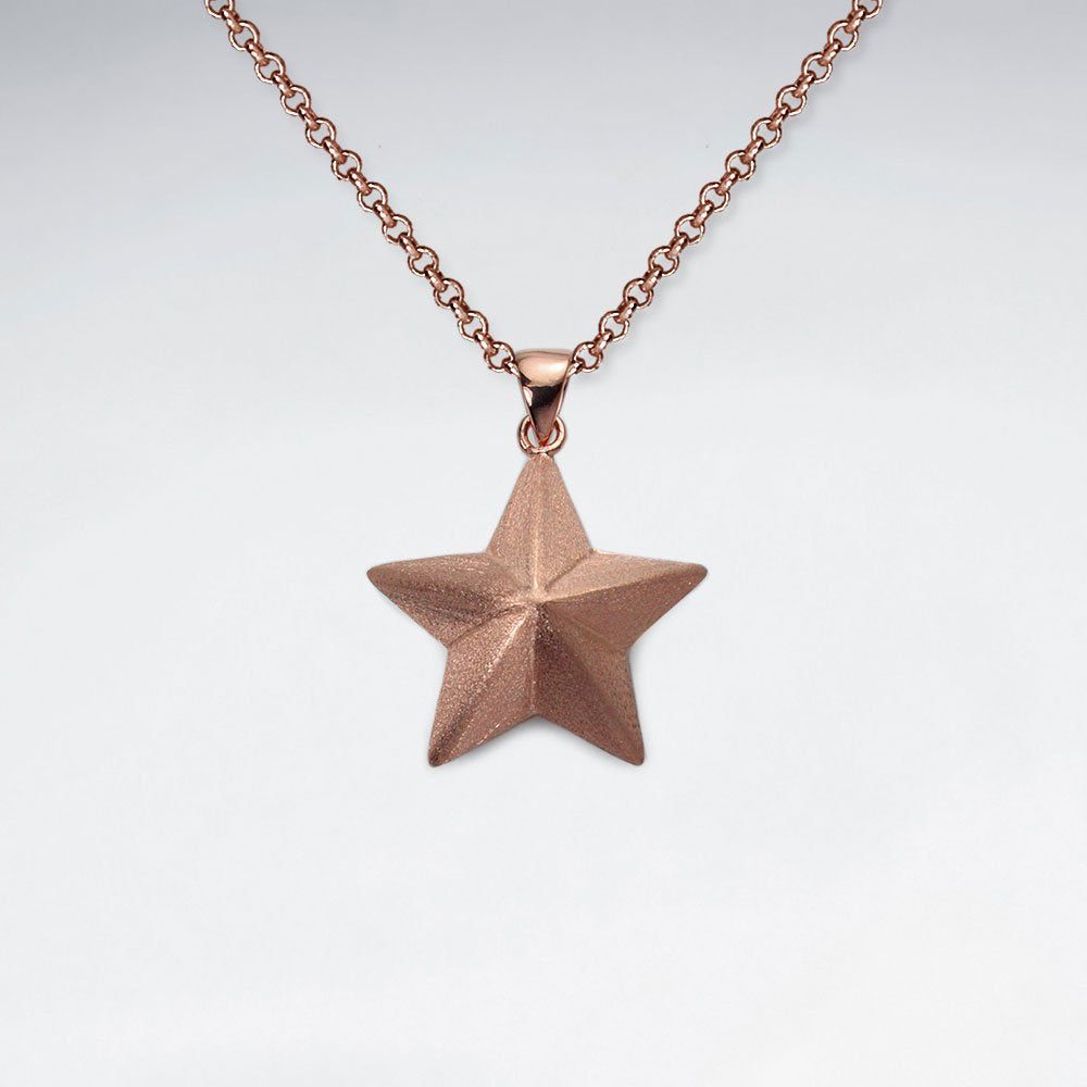 Sterling Silver Chunky Star Pendant