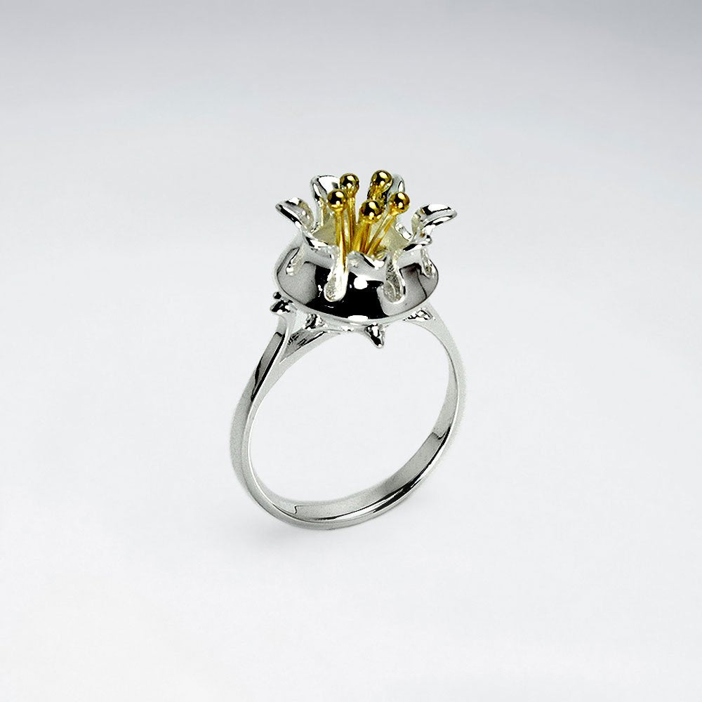 Nature's Inspired Beauty Sterling Silver Statement Ring