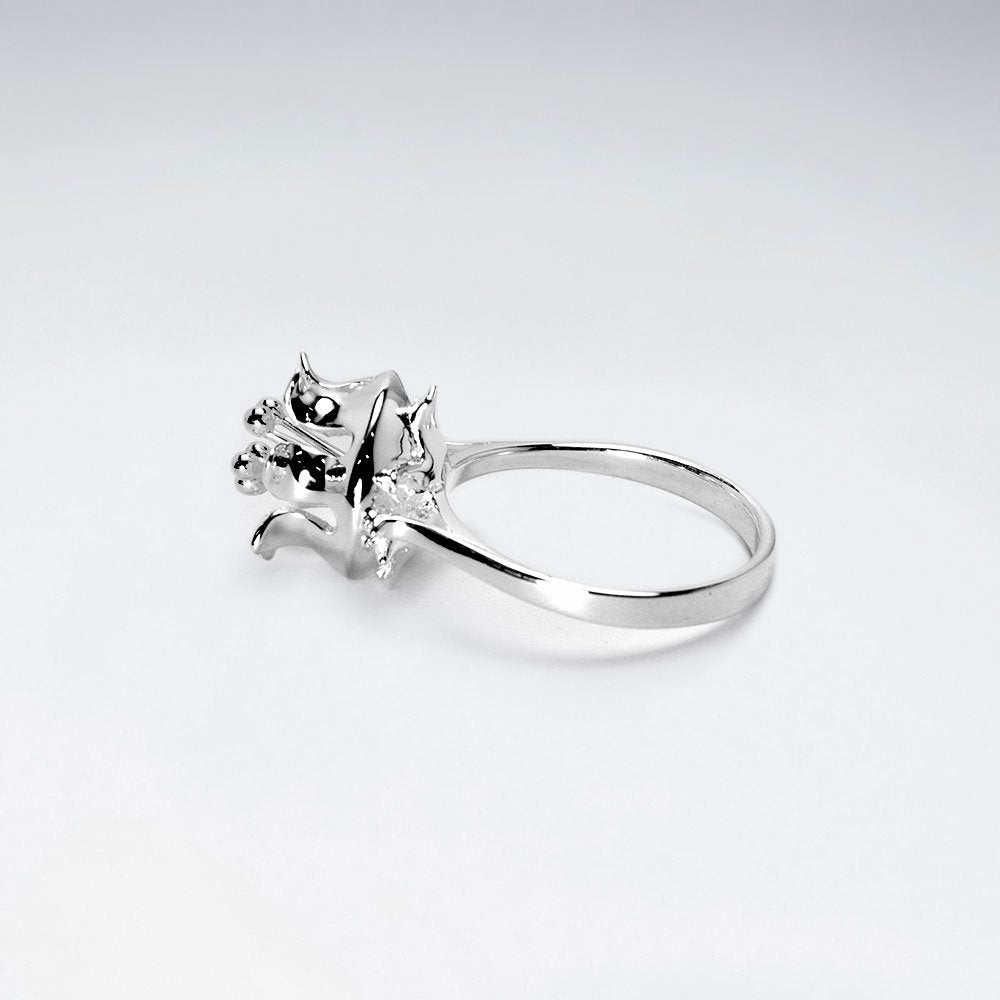 Nature's Inspired Beauty Sterling Silver Statement Ring
