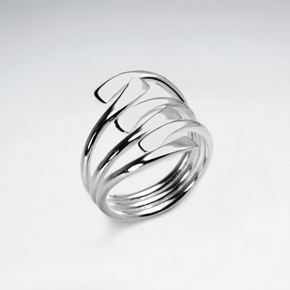 Pure Form Elegant Statement Ring in Sterling Silver