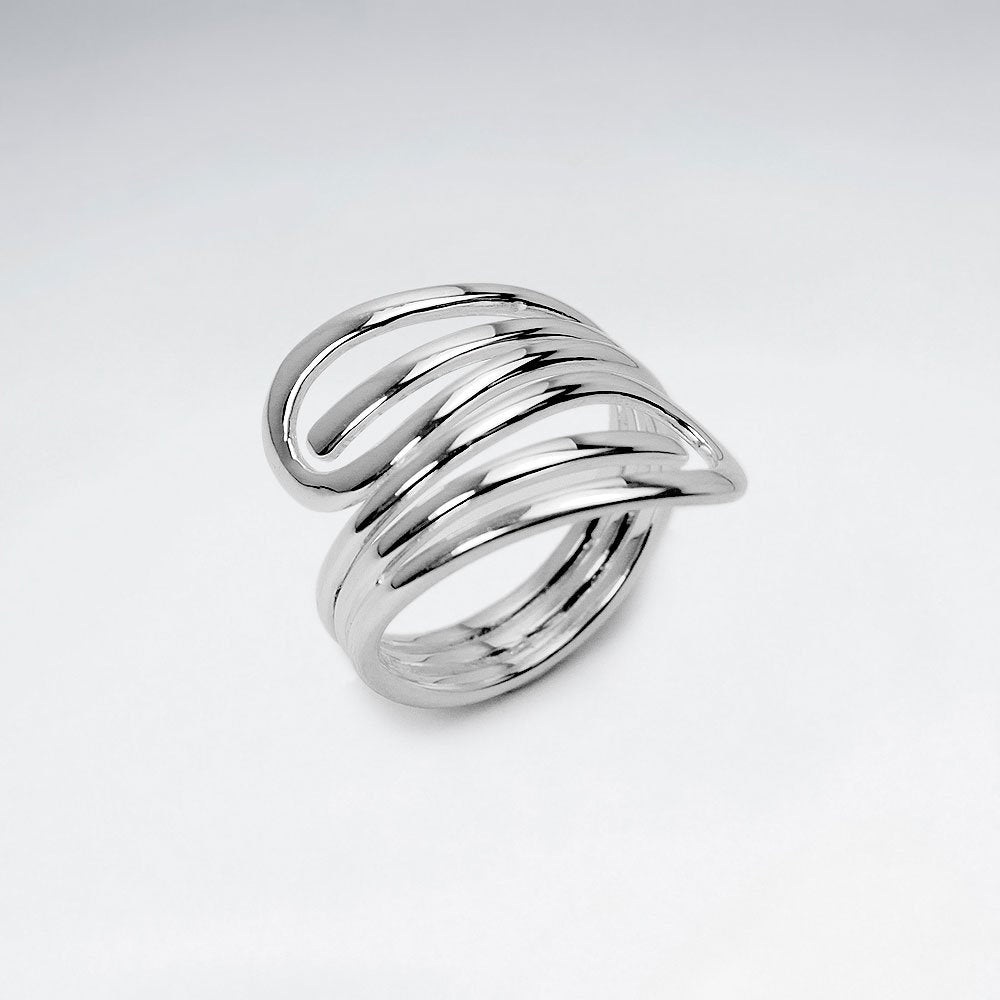 Storybook Style Sterling Silver Openwork Statement Ring