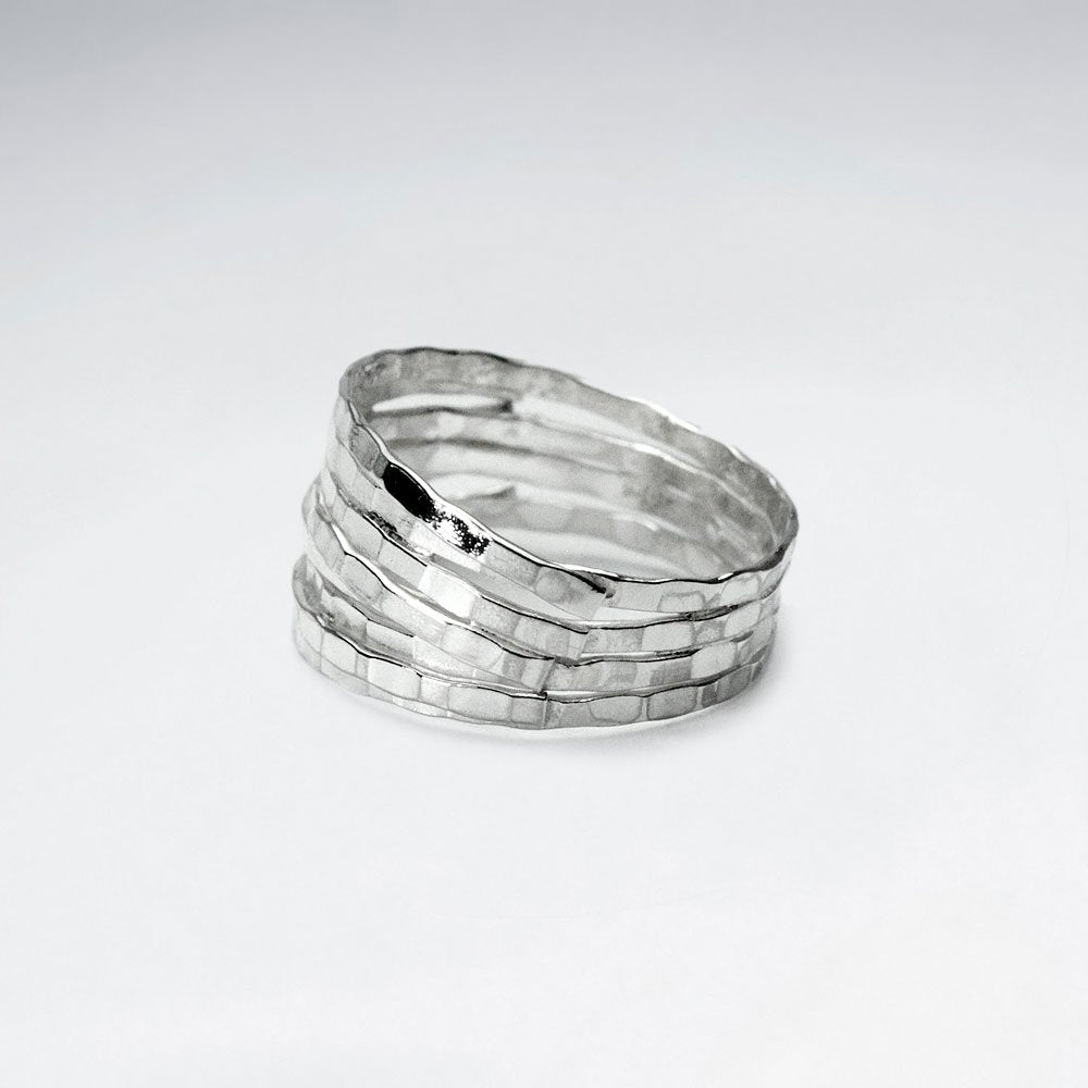 Stacked Illusions Sterling Silver Ring