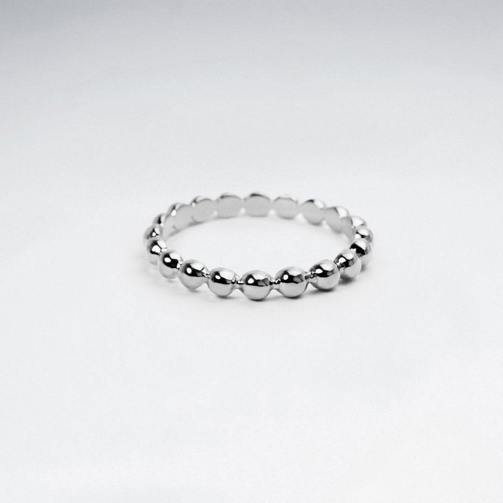 Sterling Silver Ball Chain Link Ring