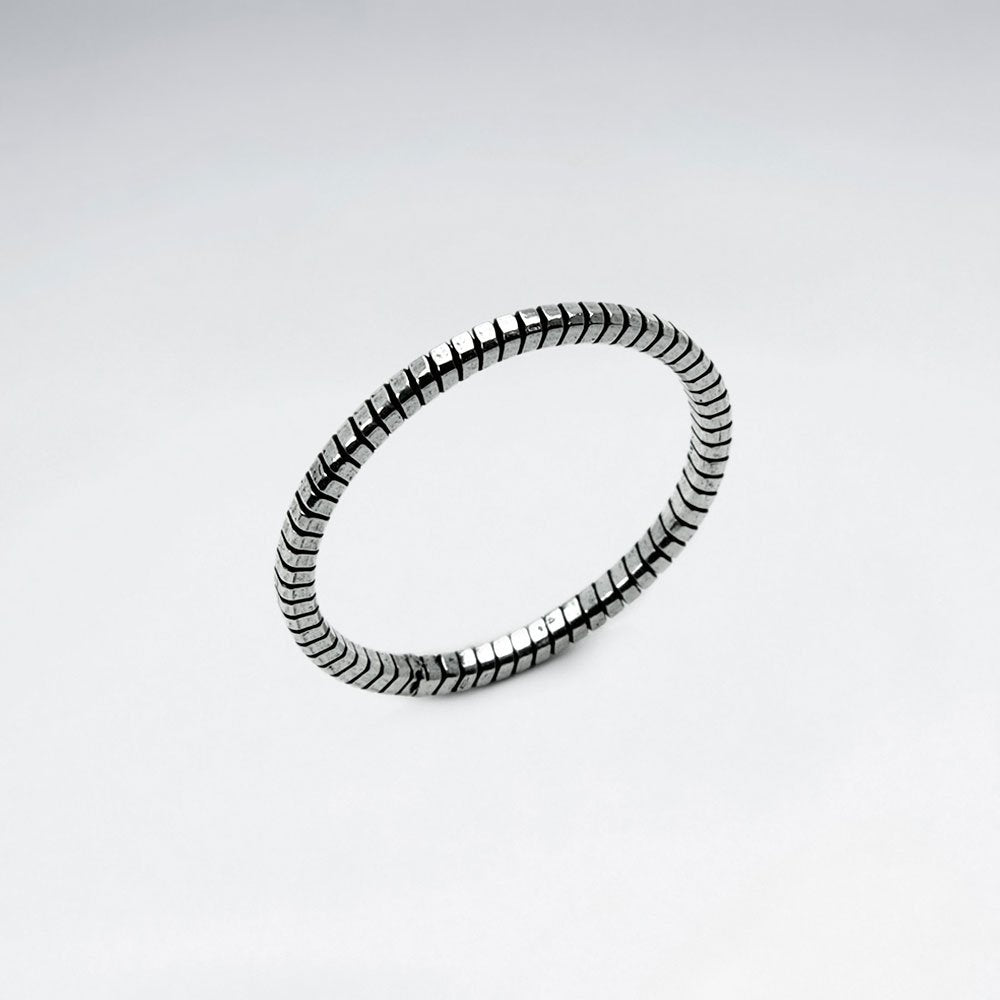 Snake Chain Sterling Silver Band