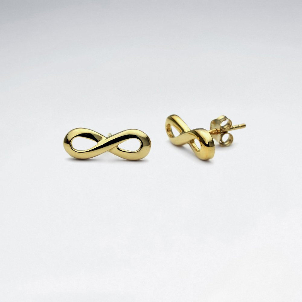 Sterling Silver Infinity Stud Earrings