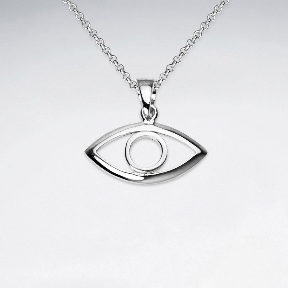 Sterling Silver Openwork Eye Pendant