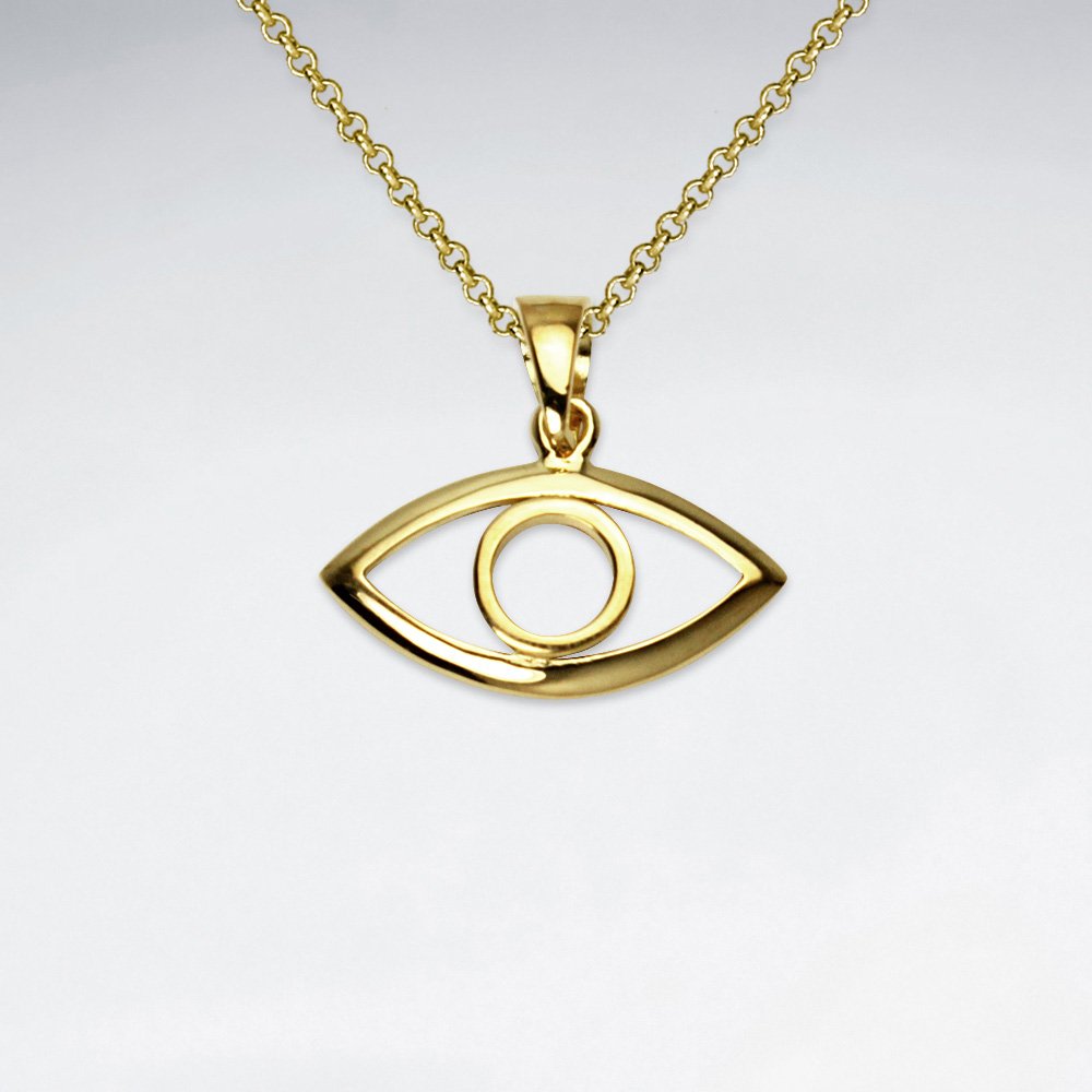 Sterling Silver Openwork Eye Pendant