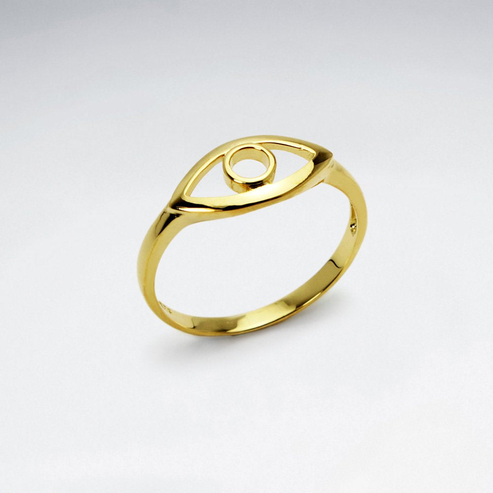 Sterling Silver Eye Cutout Ring