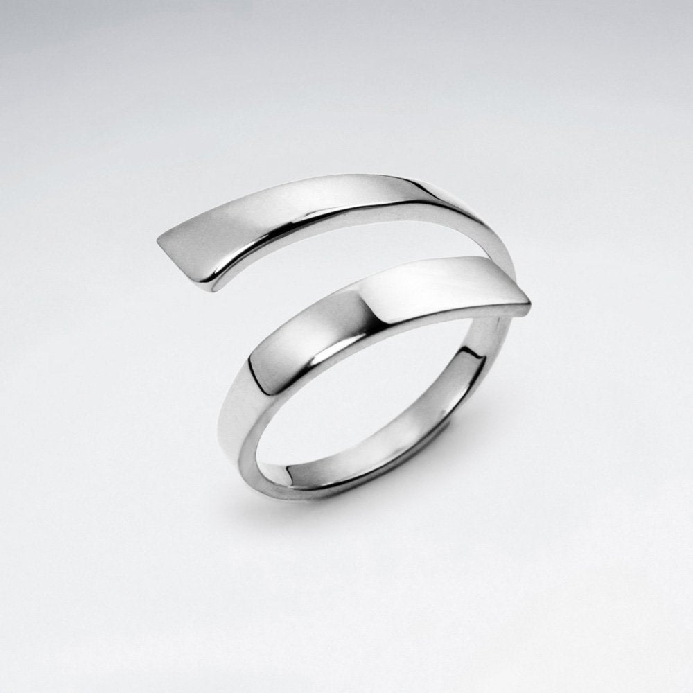 Elegant Open Style Sterling Silver Ring