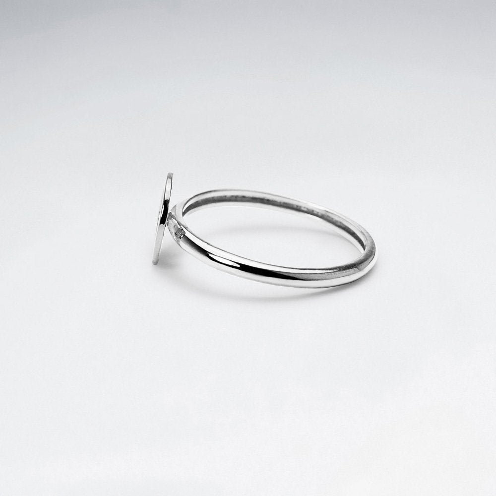 Sterling Silver Peace Sign Cutout Ring