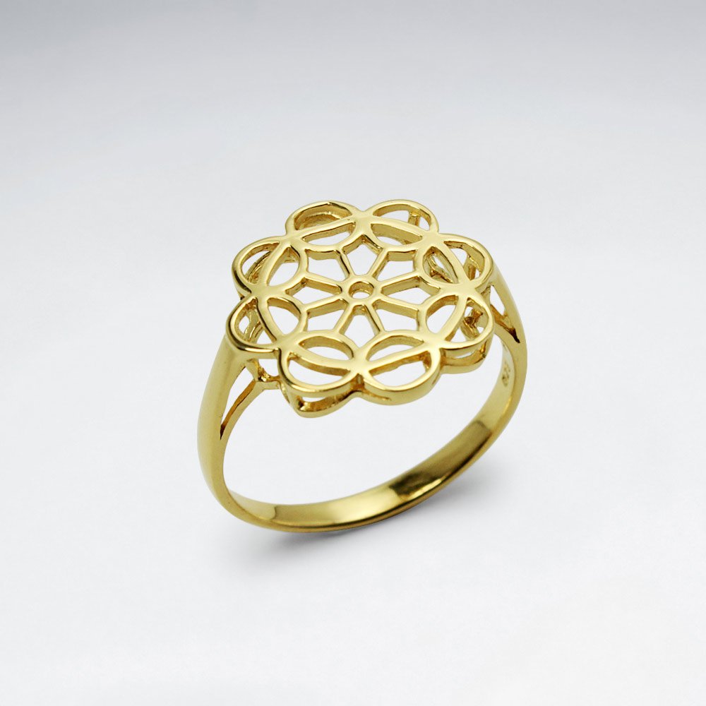 Openwork Signet Inspired Sterling Silver Ring