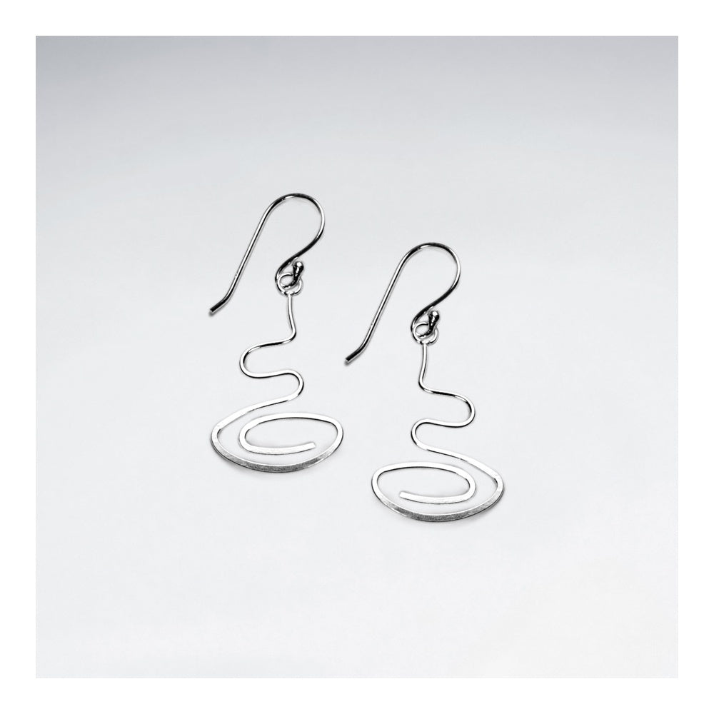 Organic Spiral Sterling Silver Earrings