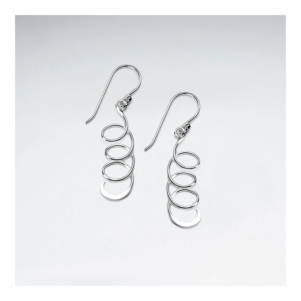 Sterling Silver Openwork Loop Earrings
