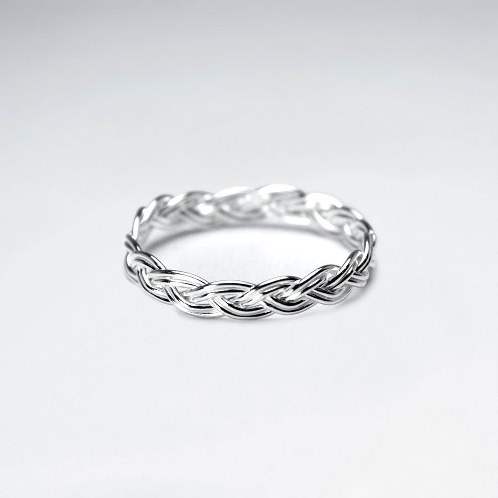 Sterling Silver Basket Weave Ring