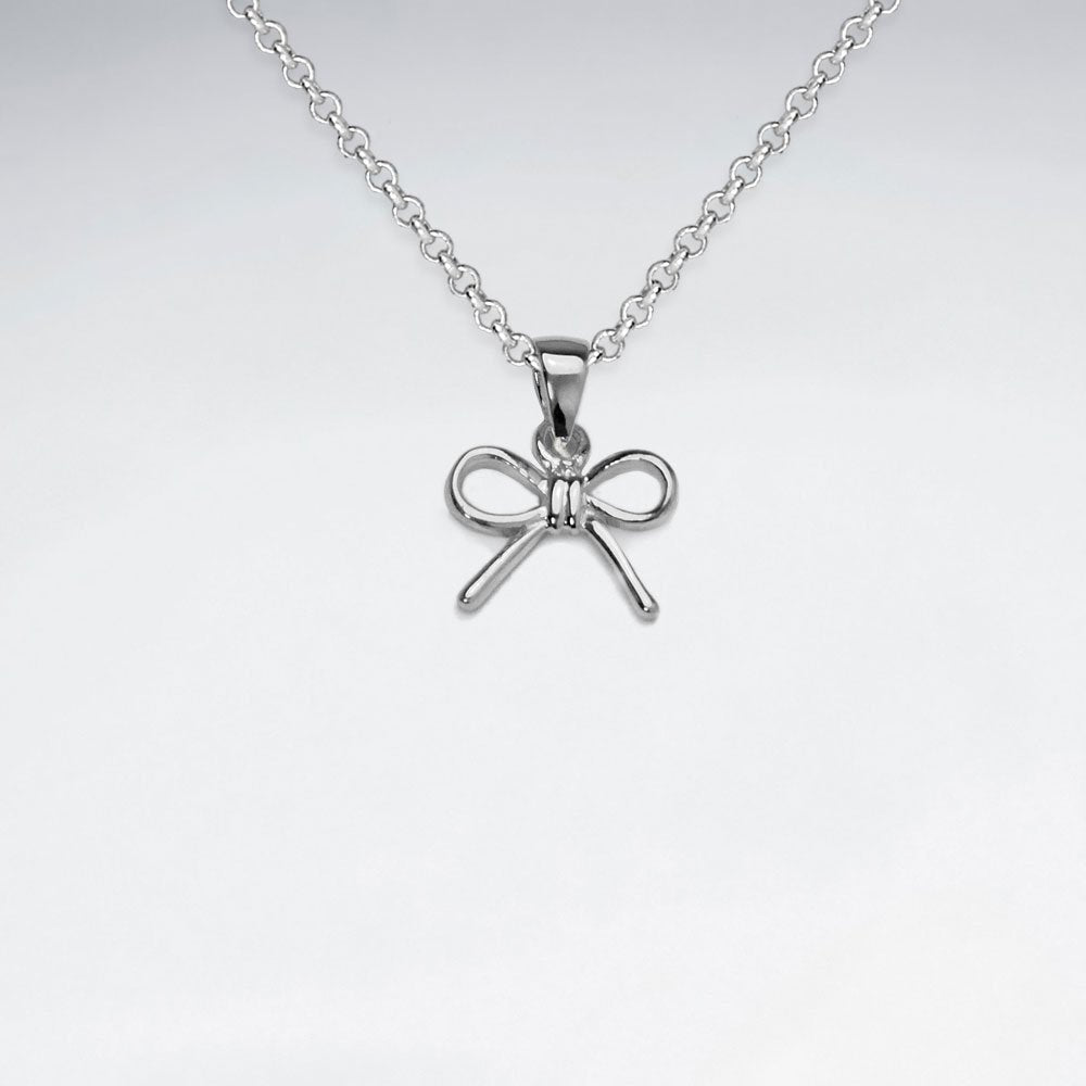 Sterling Silver Bow Pendant