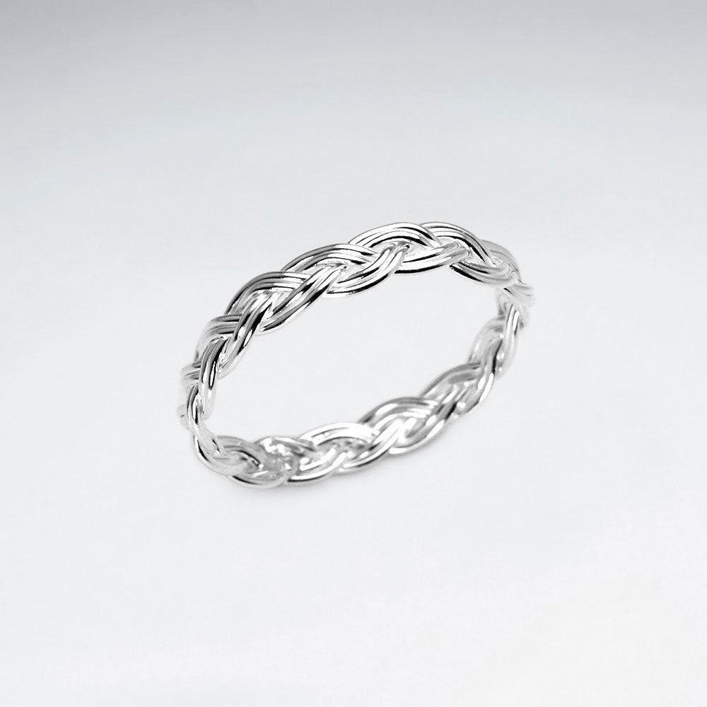 Sterling Silver Basket Weave Ring