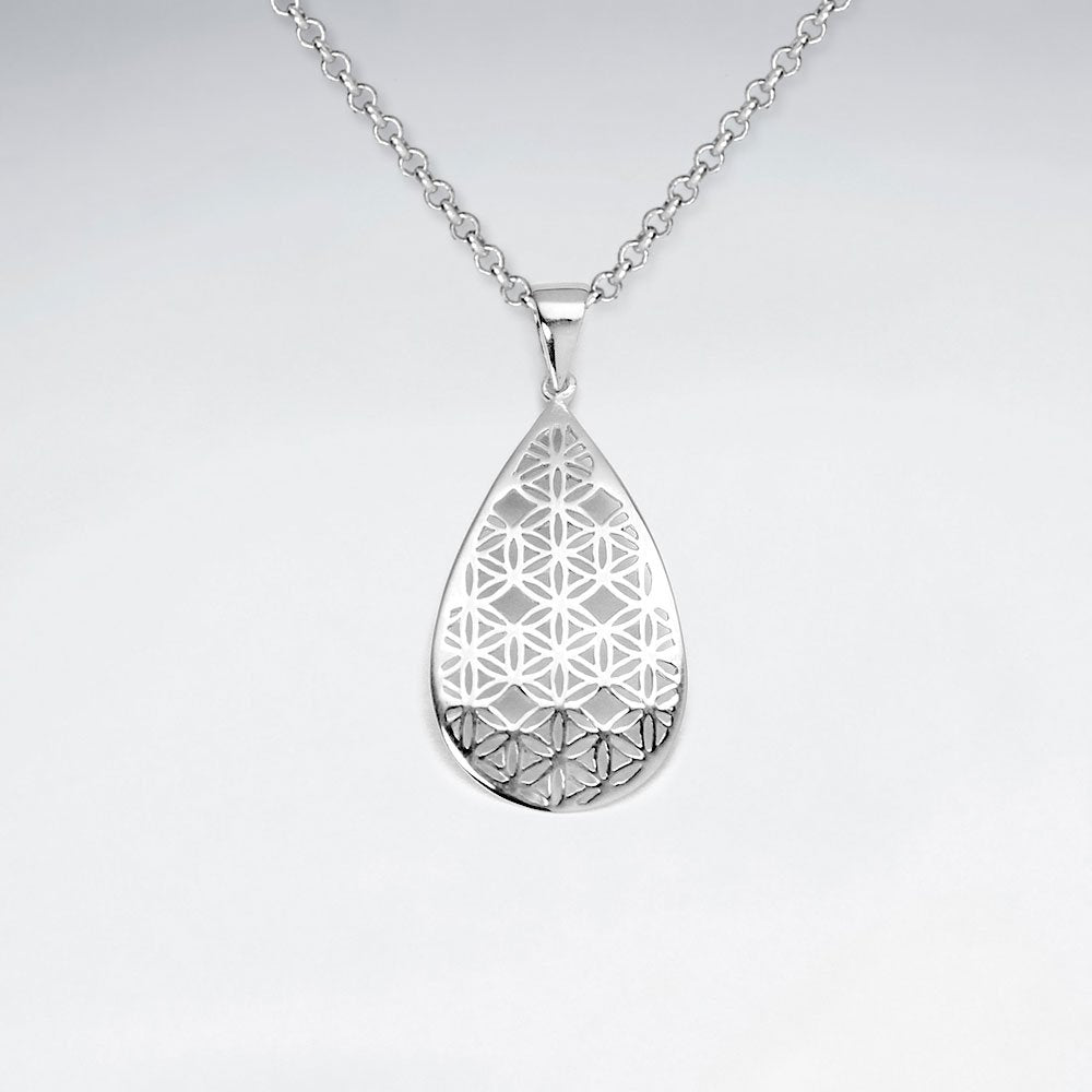 Sterling Silver Filigree Teardrop Pendant