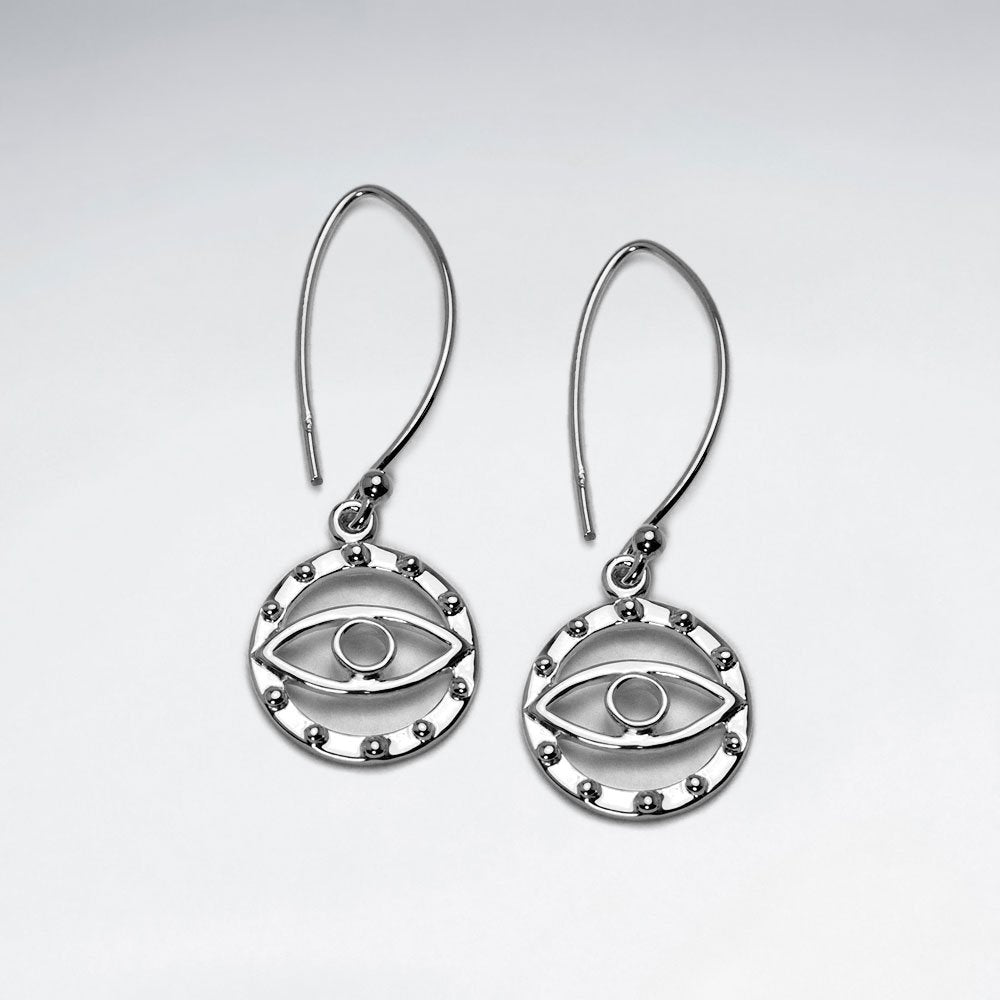 "The Eye of Discernment" Sterling Silver Threader Hook Earrings