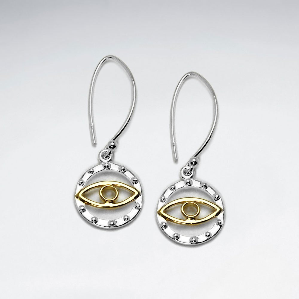 "The Eye of Discernment" Sterling Silver Threader Hook Earrings