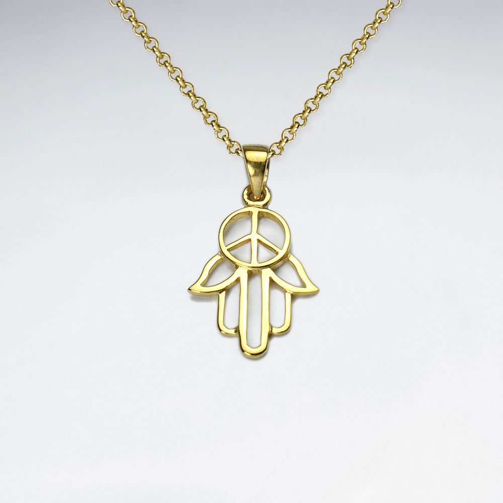 Peace in Hand Openwork Pendant