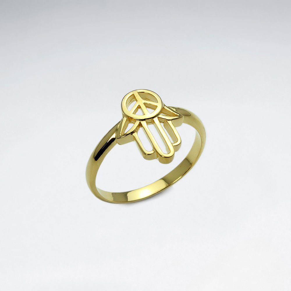 Peace in Hand Sterling Silver Openwork Ring