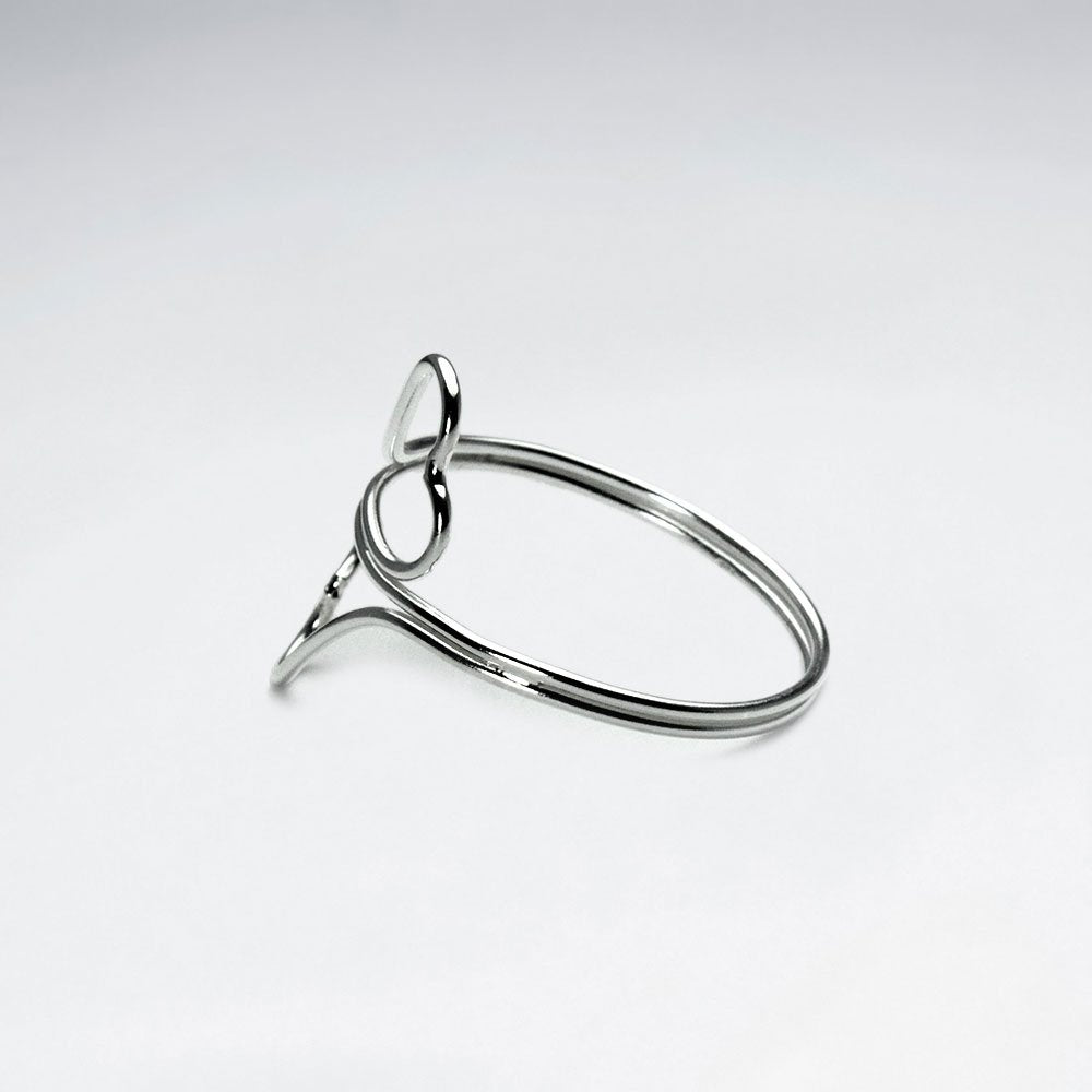 Open Hearts Wirework Sterling Silver Ring